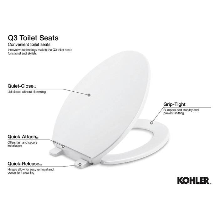 K25990,96 Kohler Transitions® Elongated Toilet Seat & Reviews Wayfair
